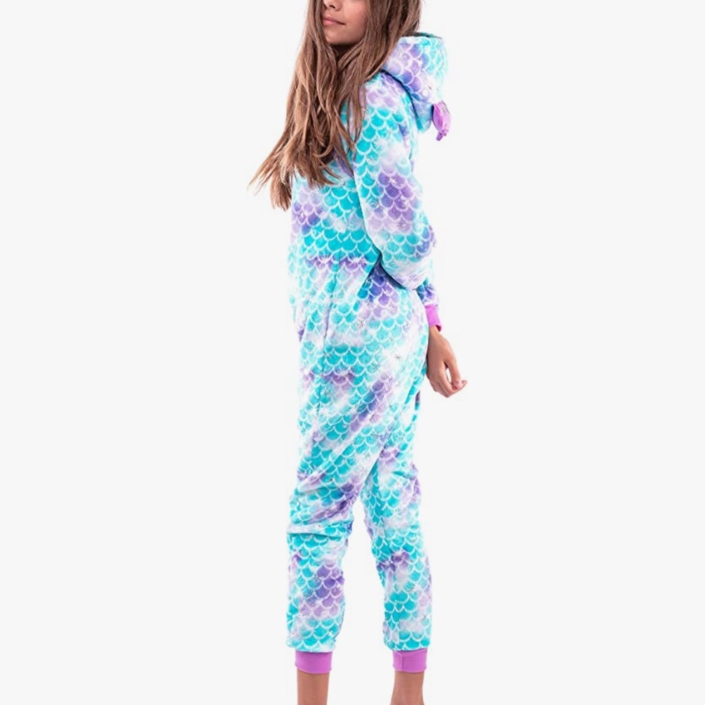 Sleep On It Kids Big Girl Mermaid Onesie Size Large 14 / 16 New with Tags - Picture 2 of 11